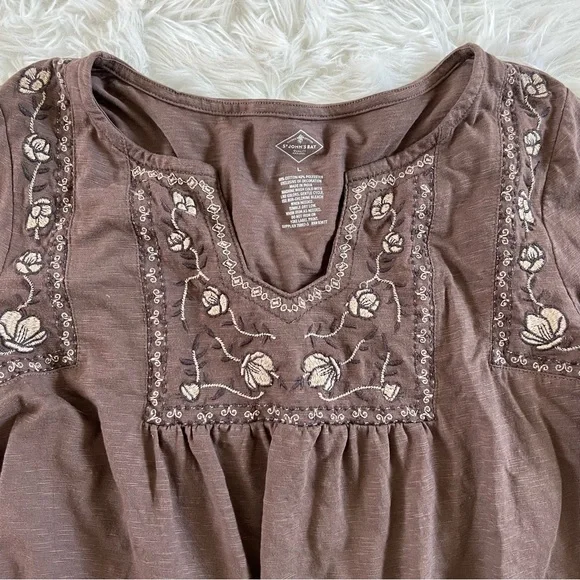 Women’s Large Long Sleeve Embroidered Dressy Blouses St John’s Bay - Picture 5 of 11